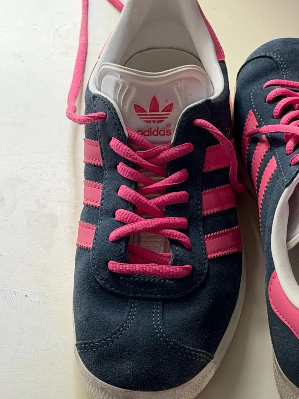 adidas Gazelle Navy and Pink Suede Women's Sneakers - Picture 7 of 7